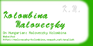 kolombina maloveczky business card